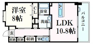 メディオコート大手町【9階】の間取り