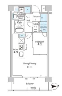 グリーンレジデンス赤坂【4階】の間取り