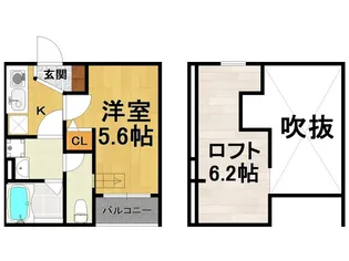 GRAND JETE 立花【2階】の間取り