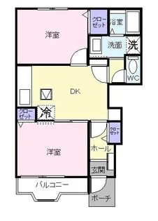 カーサ・AB【1階】の間取り