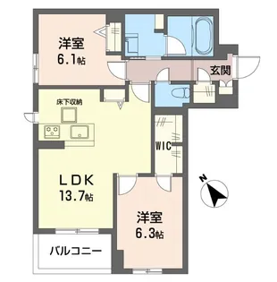ジャルダン【1階】の間取り