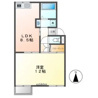 シャンポール喜多【2階】の間取り