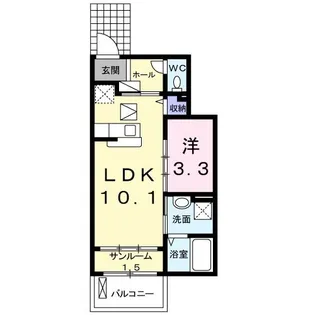 フルール【1階】の間取り