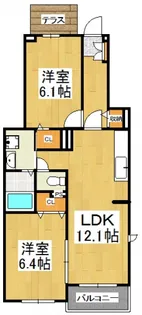カレント久米川【1階】の間取り
