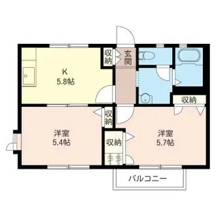 クローバーIII【2階】の間取り