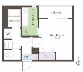 Le Ciel 中馬込【2階】の間取り