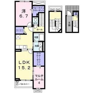アルカンシエル【3階】の間取り