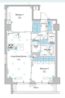 ルフォンプログレ大森西【9階】の間取り