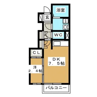 パシフィック宮島第二コーポ【1階】の間取り