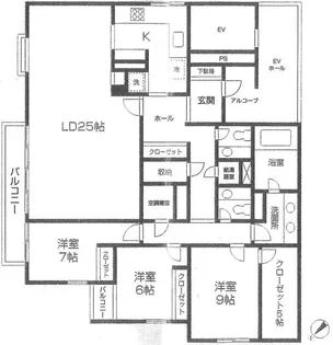エクセラーアビタ【4階】の間取り