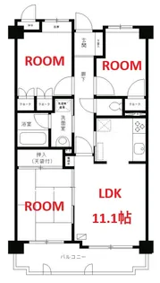 パークヒルズ横浜星川【3階】の間取り