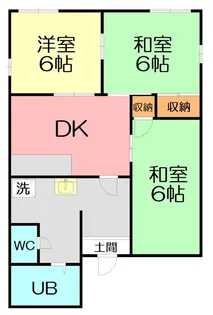 コーポ山室B【2階】の間取り