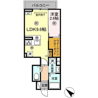 ディアライズ旭通りA棟【1階】の間取り