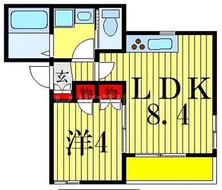 シャロン市川真間【4階】の間取り