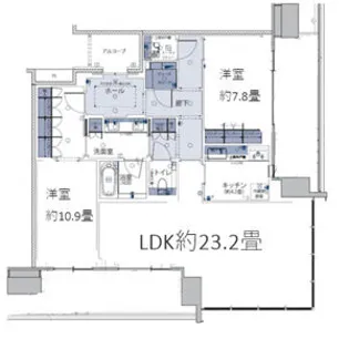 グラングリーン大阪 THE NORTH RESIDENCE【36階】の間取り