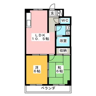 ミナモトマンションII【3階】の間取り