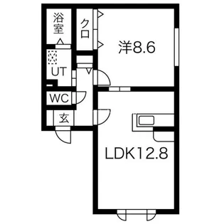 ロジュマンむく【1階】の間取り