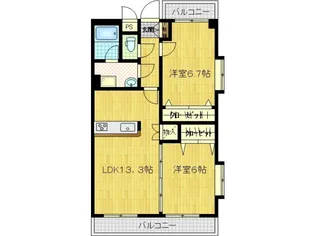 エスト弐番館【2階】の間取り