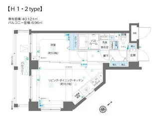 AELL蒲田南【5階】の間取り