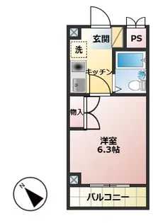 アネックス上小町【2階】の間取り
