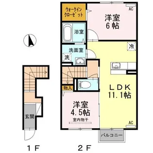 ティエドール A【2階】の間取り