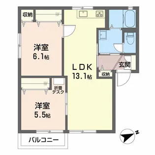 マースI A【2階】の間取り
