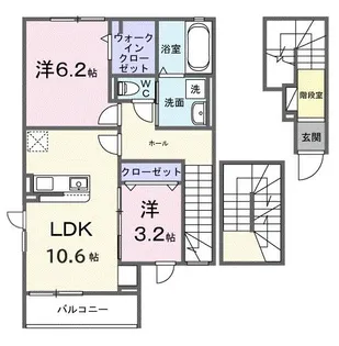 メゾン 二十二夜【3階】の間取り
