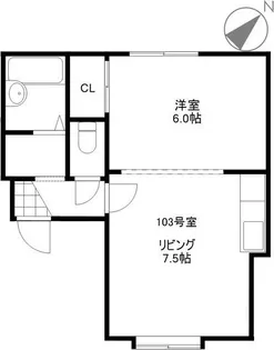 ニューライフ豊平【1階】の間取り