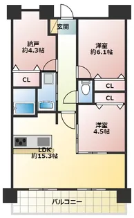 ウィズマークス加古川駅前【5階】の間取り