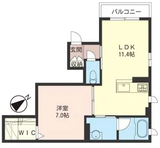 メルキア ShaMaison【1階】の間取り