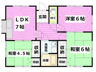 岩樋アパート【1階】の間取り