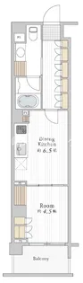 リビオ東中野【2階】の間取り