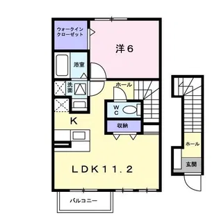 ソルフィーF【2階】の間取り