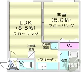 コアライズ参番館【3階】の間取り