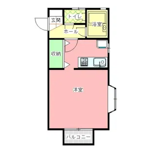 コーポ金沢B棟【1階】の間取り