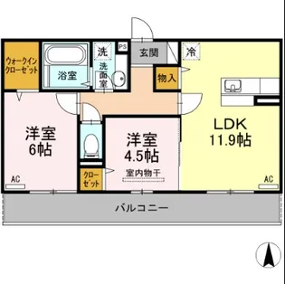 エスポアールタカムラIII【2階】の間取り