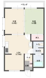 明友ハイツ【2階】の間取り