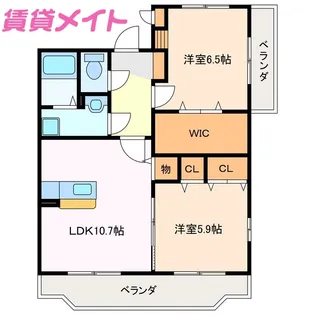 ルミエール栄【2階】の間取り
