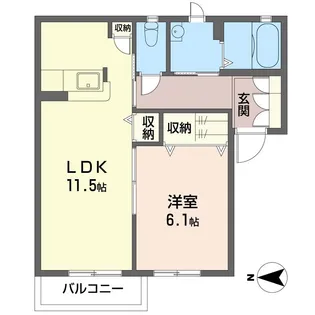 ディアスMO【2階】の間取り