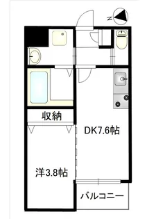 ディアコート広瀬【4階】の間取り