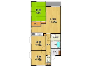 コート池尻【2階】の間取り