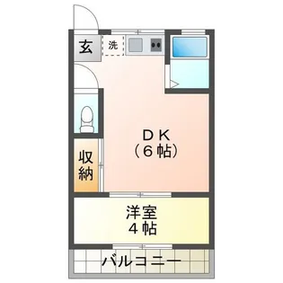 渋見ハイツA【2階】の間取り