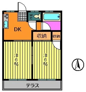 福島県郡山市富久山町福原字陣場【アパート】の間取り