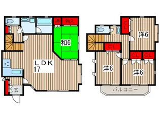 千葉県千葉市稲毛区宮野木町【一戸建】の間取り