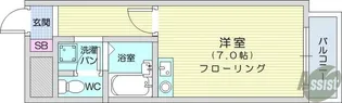 グレードハイツ長町【3階】の間取り