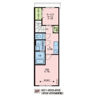 1SKの間取り画像