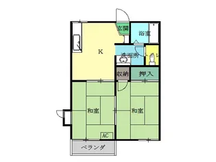 ロワイムグリーンハイツ【2階】の間取り