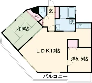 ベルトピア松戸第6【6階】の間取り