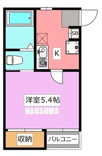 東京都北区上中里2【アパート】の間取り