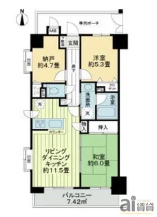 ライオンズマンション本川越駅前【3階】の間取り